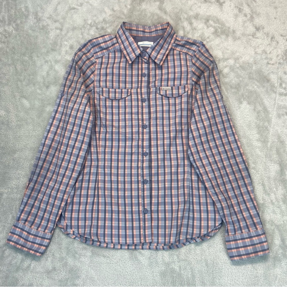 Columbia Women's Silver Ridge Lite Plaid Long Sleeve Shirt Size S